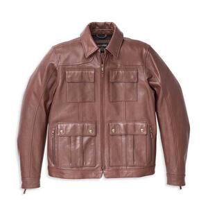 Harley-Davidson Men's Portage Midweight Leather Jacket Brown 98002 $425 XXL 2XL